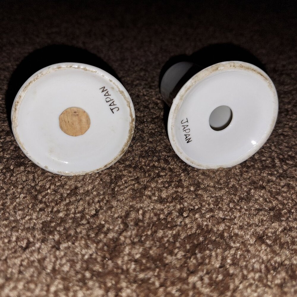 Vintage Creative Fine China Platinum Starburst Salt&Pepper Shakers from Japan. - Picture 5 of 6